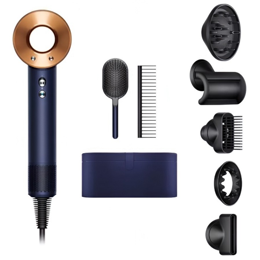 Dyson Supersonic HD07 Prussian  Blue/Copper с набором расчесок  и кейсом